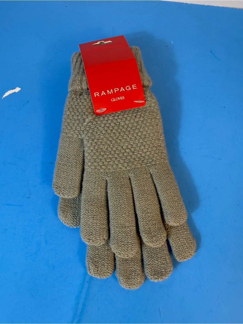 Rampage Men's Knit Gloves in Olive Green
